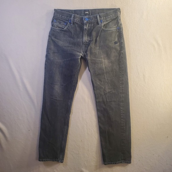 Stussy Other - Stussy x Levis Black Denim Jeans Mens 30x28 SS505 Faded Streetwear Straight Leg